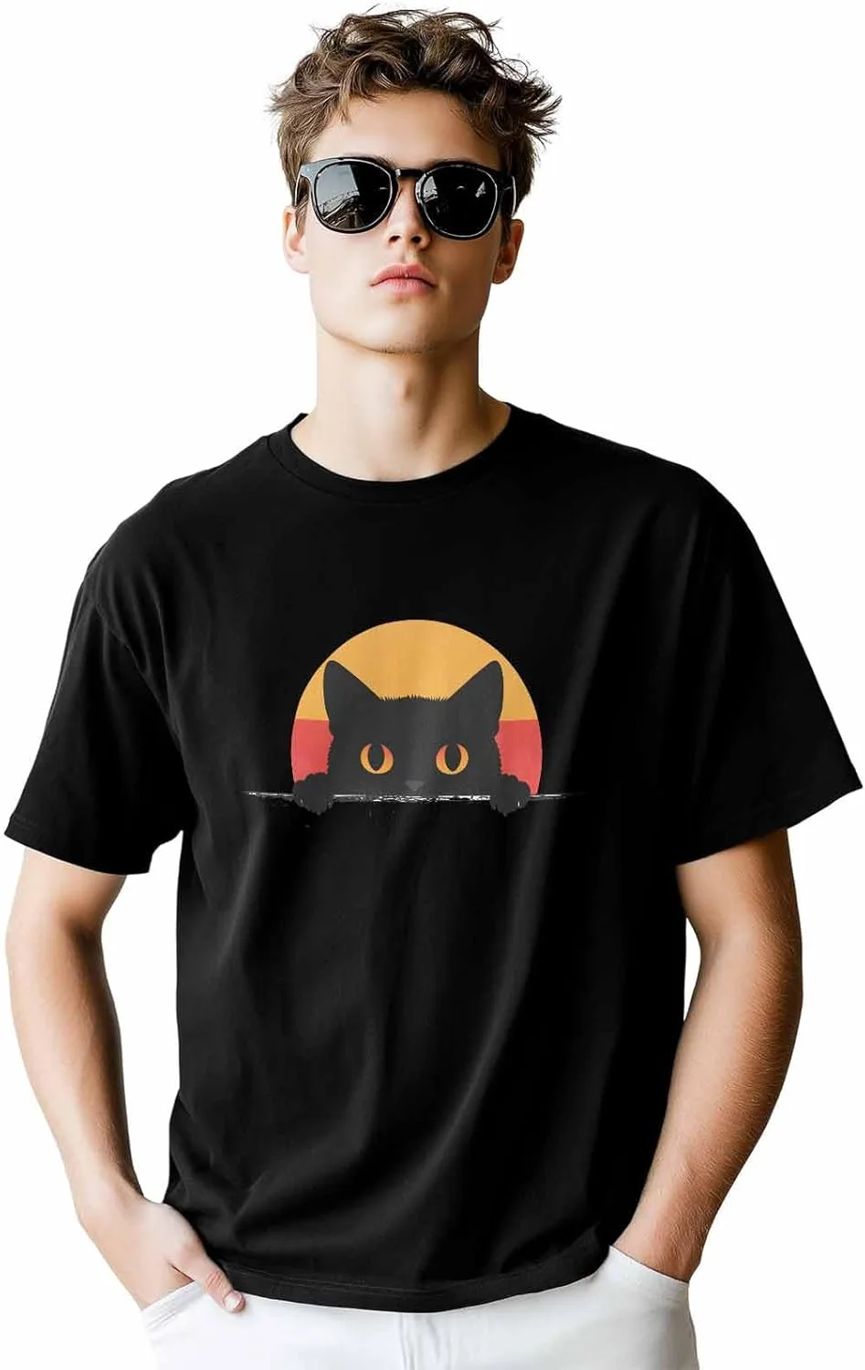 Мужская футболка с принтом кота, хлопок, короткий рукав, желтая и розовая CosyBright
Мужская футболка с принтом кота, хлопок, короткий рукав, желтая и розовая CosyBright