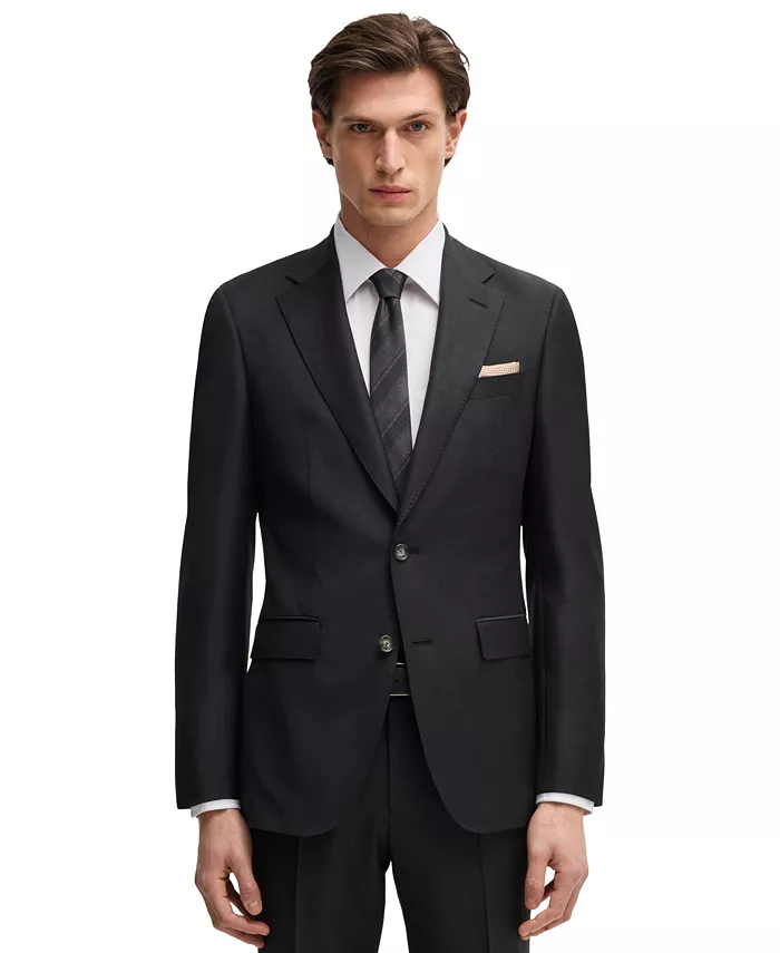 Мужской костюм Slim-Fit из чистой шерсти Hugo Boss, серый
Мужской костюм Slim-Fit из чистой шерсти Hugo Boss, серый