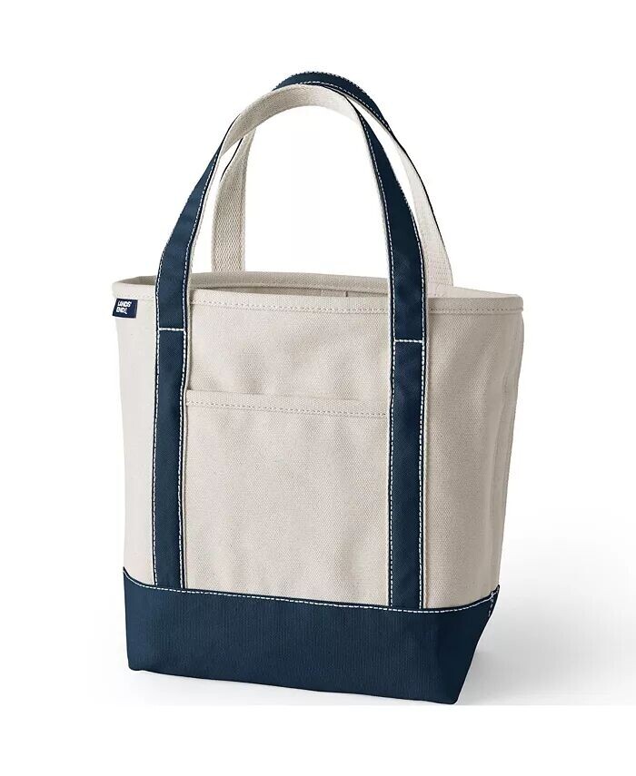 Сумка-тоут среднего размера из натуральной ткани с 5 карманами и открытым верхом Lands' End, синий
Сумка-тоут среднего размера из натуральной ткани с 5 карманами и открытым верхом Lands' End, синий