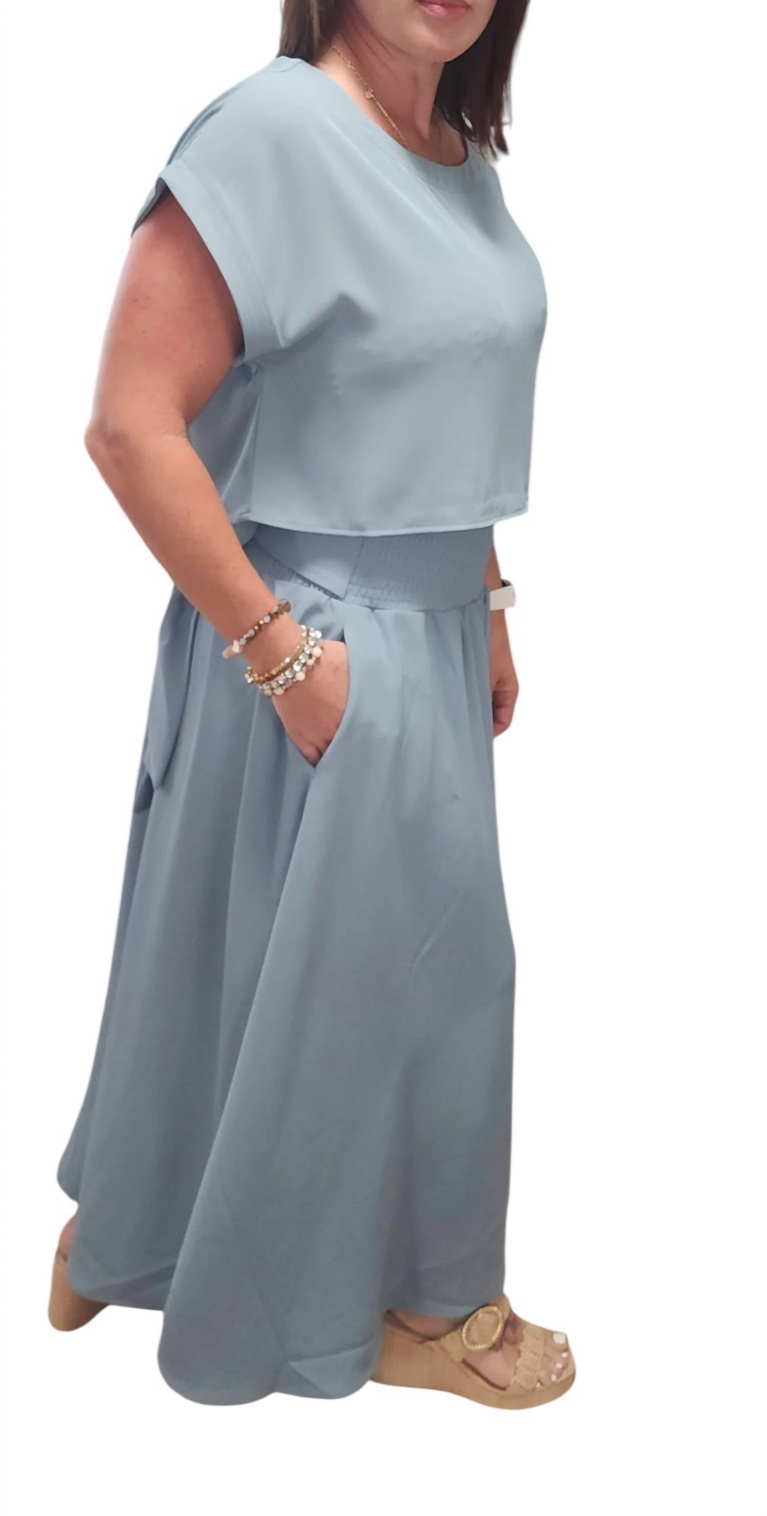 Комплект юбки «Каролина» в сине-сером цвете ZENANA
Комплект юбки «Каролина» в сине-сером цвете ZENANA