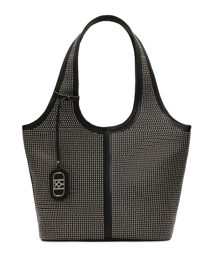 Сумка Хобо, украшенная небольшими металлическими заклепками. Kazar, черный
Сумка Хобо, украшенная небольшими металлическими заклепками. Kazar, черный