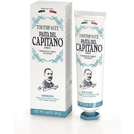Зубная паста Pasta del Capitano 1905 для курильщиков 75мл
Зубная паста Pasta del Capitano 1905 для курильщиков 75мл