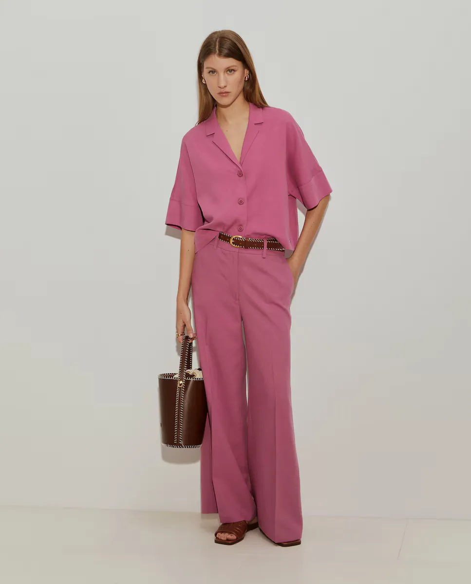 Широкие женские брюки со стрелками из лиоцелла и льна Lion of Porches, розовый
Широкие женские брюки со стрелками из лиоцелла и льна Lion of Porches, розовый