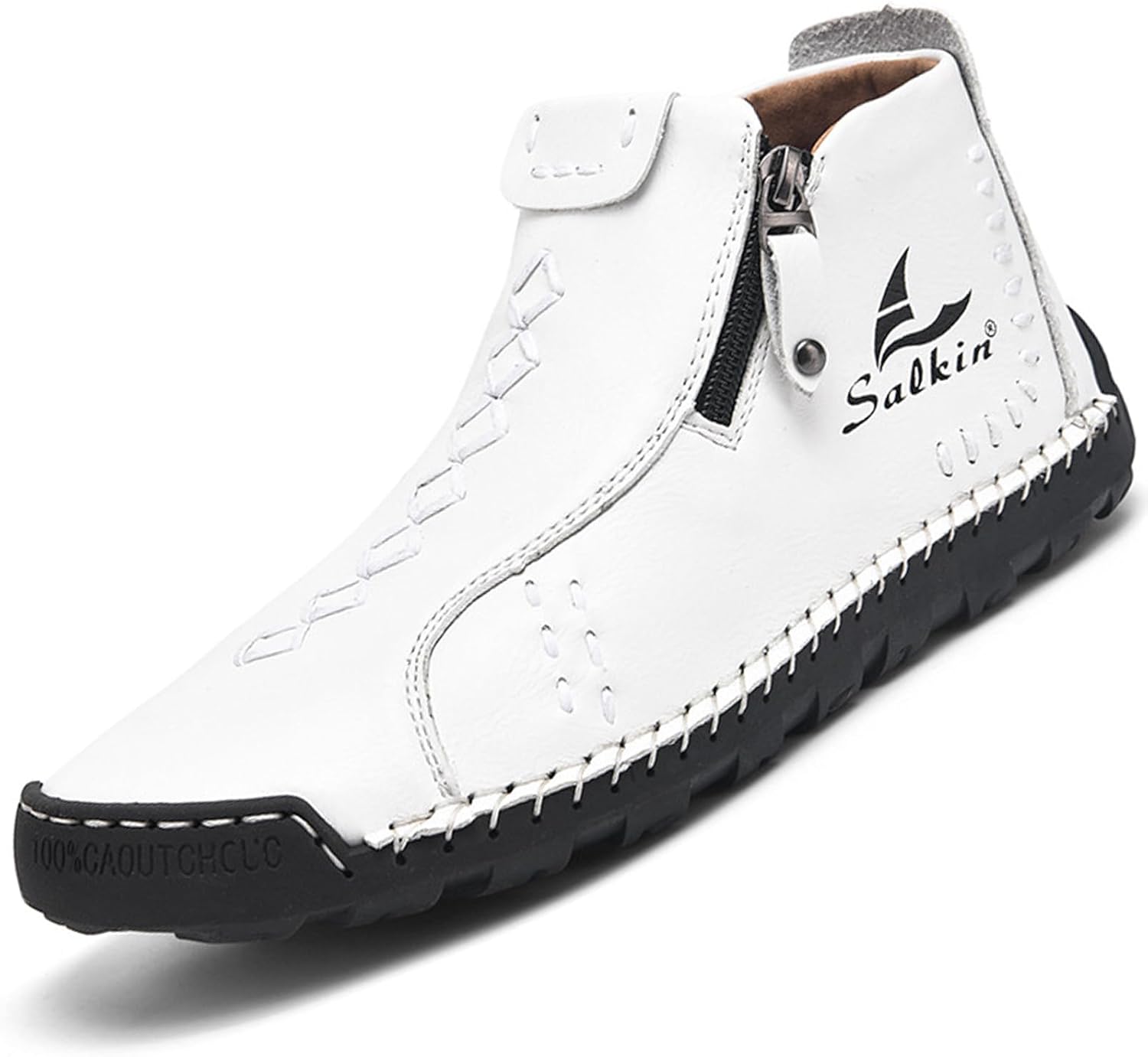 Мужские повседневные кожаные туфли-ботинки на щиколотку Чукка, ручная работа, с боковой молнией, средние, слипоны, лоферы, модные, легкие, для ходьбы и вождения, высокие ботинки Devileyeze, белый
Мужские повседневные кожаные туфли-ботинки на щиколотку Чукка, ручная работа, с боковой молнией, средние, слипоны, лоферы, модные, легкие, для ходьбы и вождения, высокие ботинки Devileyeze, белый