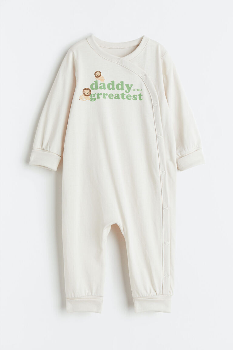 Пижама с откидной отделкой H&M, серый 
Пижама с откидной отделкой H&M, серый