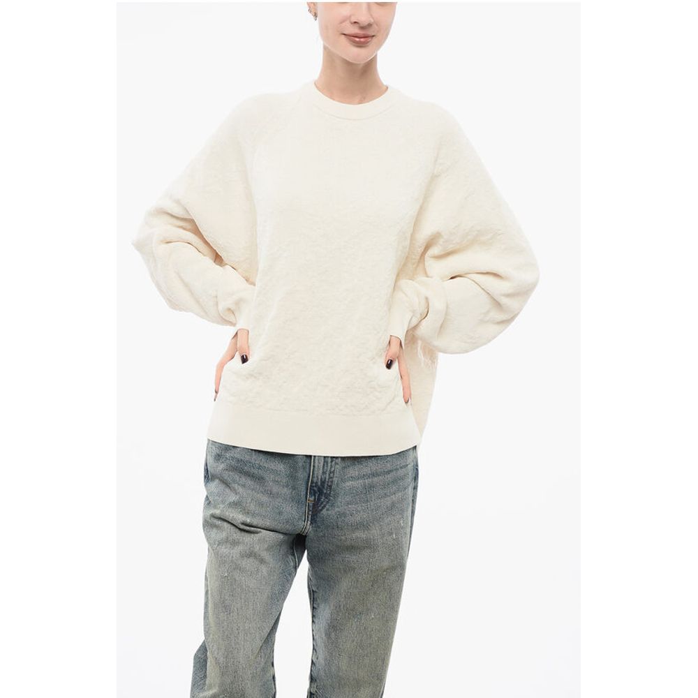 Свободный свитер из эластичного хлопка с круглым вырезом Y-3, White 
Свободный свитер из эластичного хлопка с круглым вырезом Y-3, White