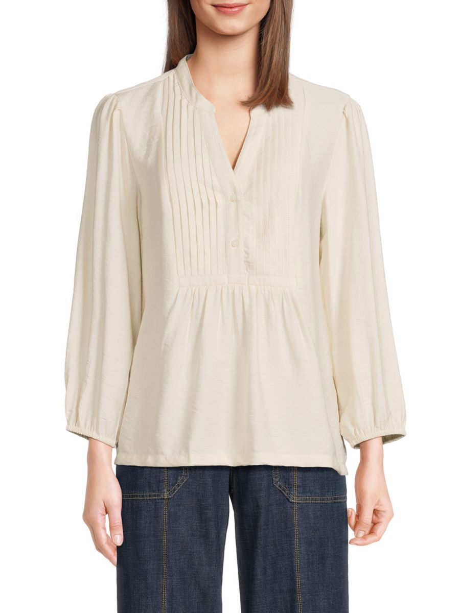 Топ с защипами и разрезом на горловине Nautica, кремовый
Топ с защипами и разрезом на горловине Nautica, кремовый