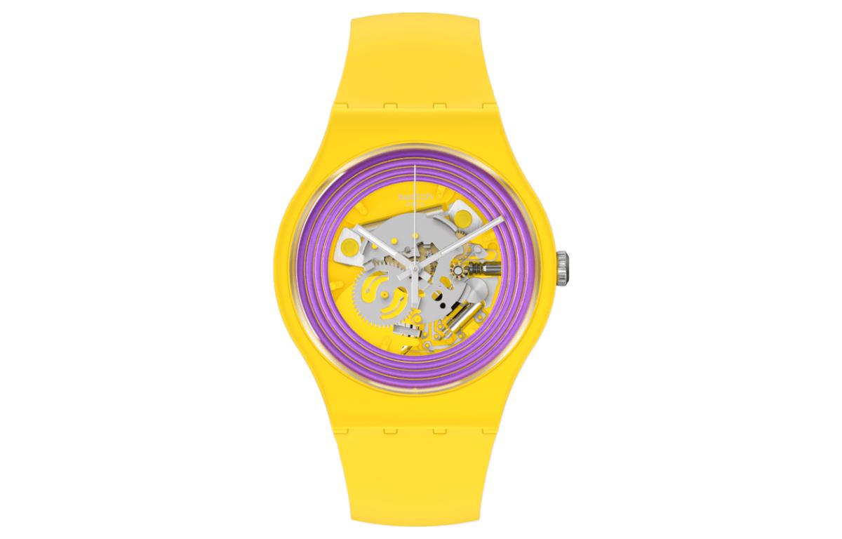SWATCH Часы Unisex 41mm Purple Watch SO29J100, Yellow Cut-Out
SWATCH Часы Unisex 41mm Purple Watch SO29J100, Yellow Cut-Out