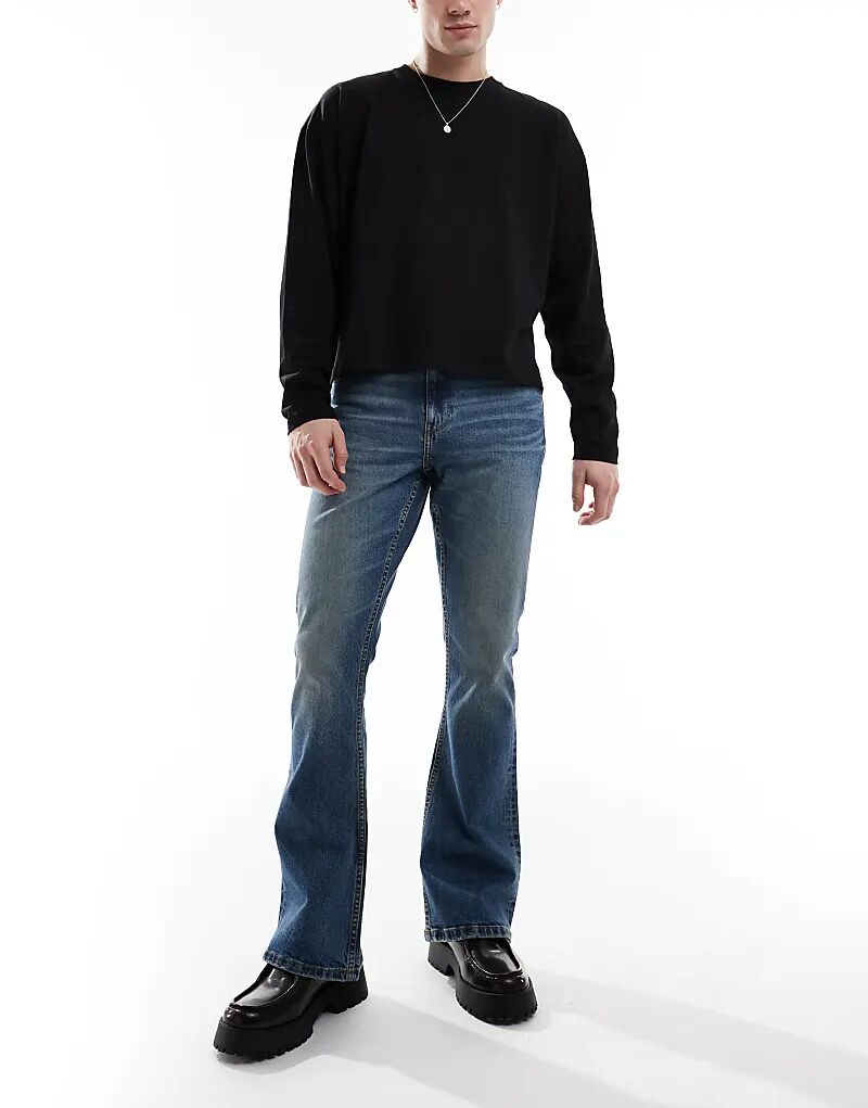 Расклешенные джинсы-стрейч в цвете средне-синего мытья ASOS DESIGN
Расклешенные джинсы-стрейч в цвете средне-синего мытья ASOS DESIGN