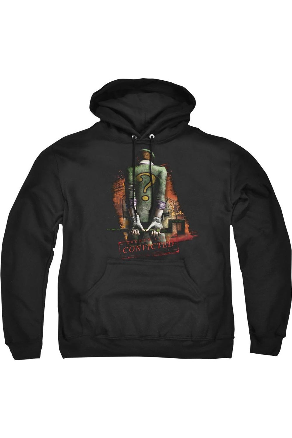 Batman Arkham City Riddler Convicted Adult Pull Over Hoodie / Толстовка с капюшоном Gildan, черный
Batman Arkham City Riddler Convicted Adult Pull Over Hoodie / Толстовка с капюшоном Gildan, черный