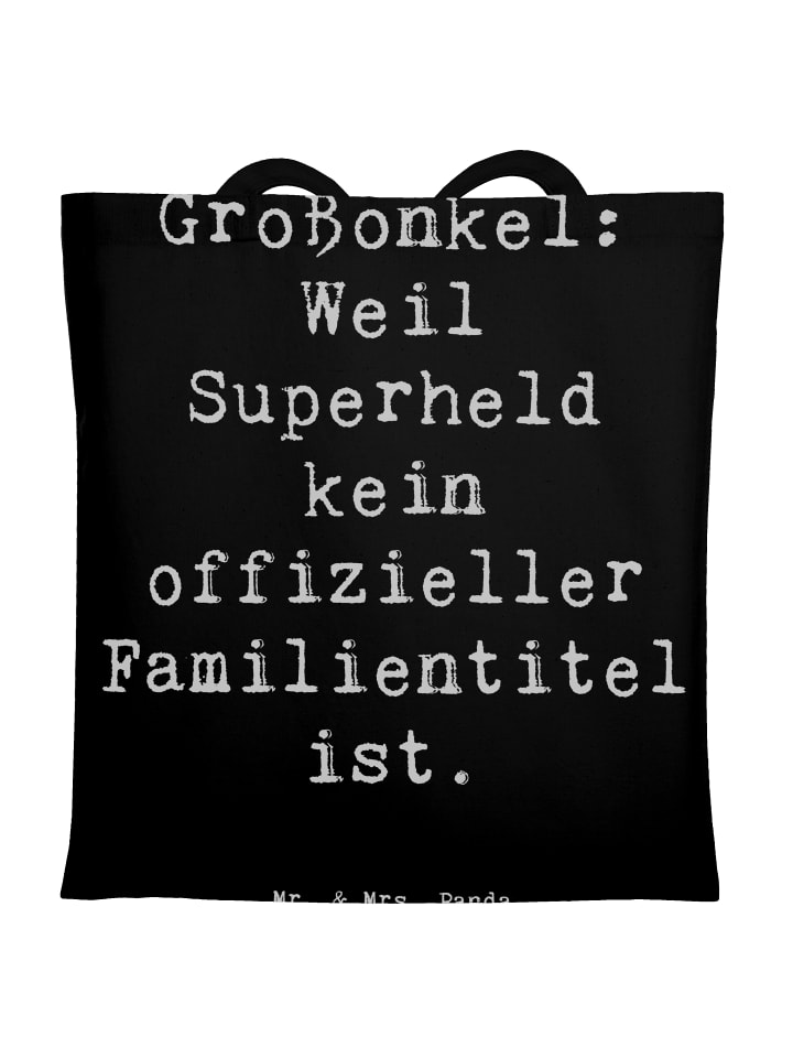 Сумка Mr. & Mrs. Panda Tragetasche Großonkel Superheld mit Spruch, черный
Сумка Mr. & Mrs. Panda Tragetasche Großonkel Superheld mit Spruch, черный