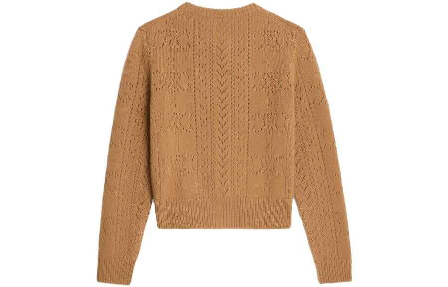 Свитер женский Celine с узором, коричневый 
Свитер женский Celine с узором, коричневый