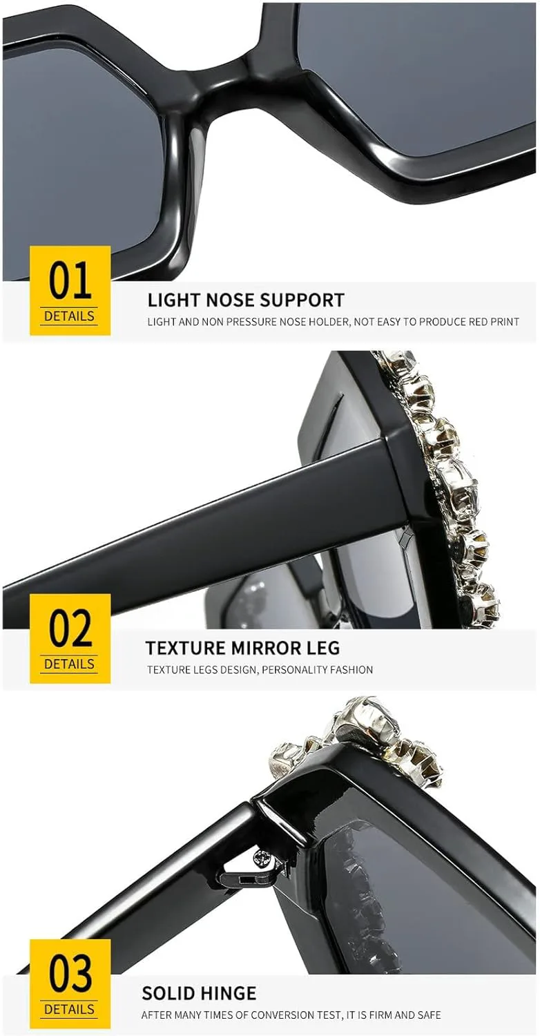 Ретро женские роскошные солнцезащитные очки со стразами, необычной формы, сверкающие очки со стразами, розовые очки с бриллиантами mincl, 2pcs-orange&purple
Ретро женские роскошные солнцезащитные очки со стразами, необычной формы, сверкающие очки со стразами, розовые очки с бриллиантами mincl, 2pcs-orange&purple