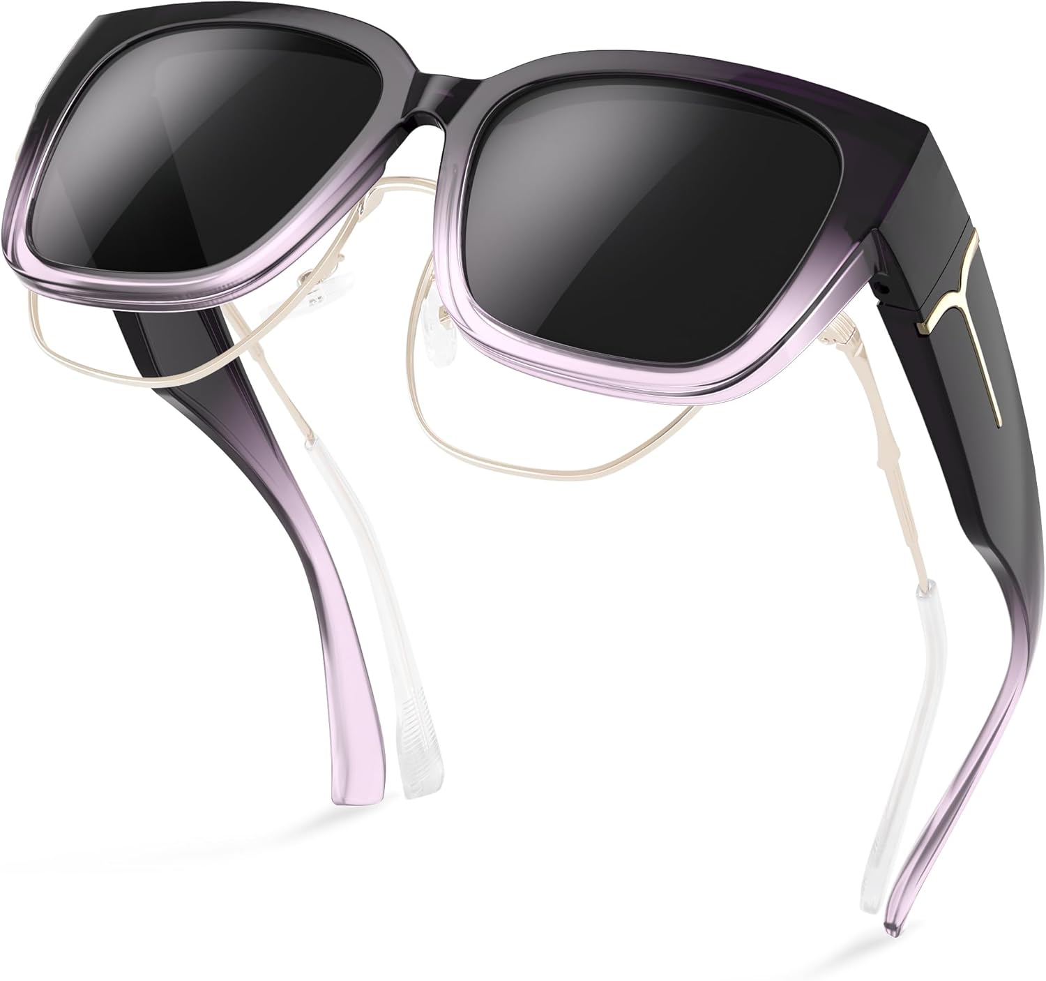 Женские солнцезащитные очки поверх обычных очков - поляризованные солнцезащитные очки большого размера с обтекаемой формой для защиты от ультрафиолета во время вождения kunqun, Blackpurple-c7
Женские солнцезащитные очки поверх обычных очков - поляризованные солнцезащитные очки большого размера с обтекаемой формой для защиты от ультрафиолета во время вождения kunqun, Blackpurple-c7