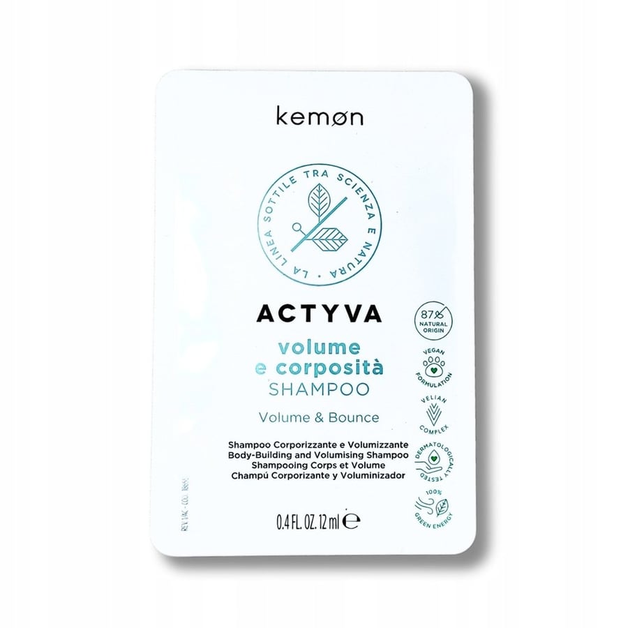Шампунь для придания объема Kemon Volume, саше 12 мл
Шампунь для придания объема Kemon Volume, саше 12 мл