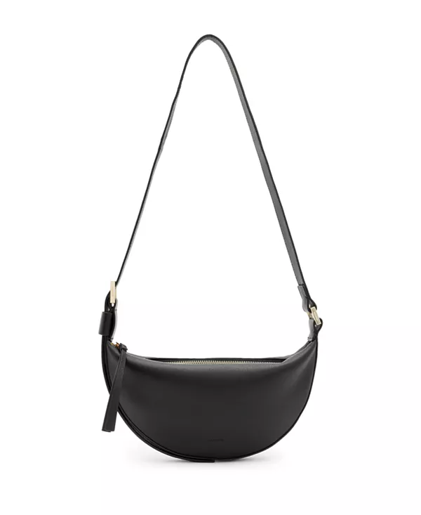 Кожаная сумка через плечо в форме полумесяца Allsaints, черный
Кожаная сумка через плечо в форме полумесяца Allsaints, черный