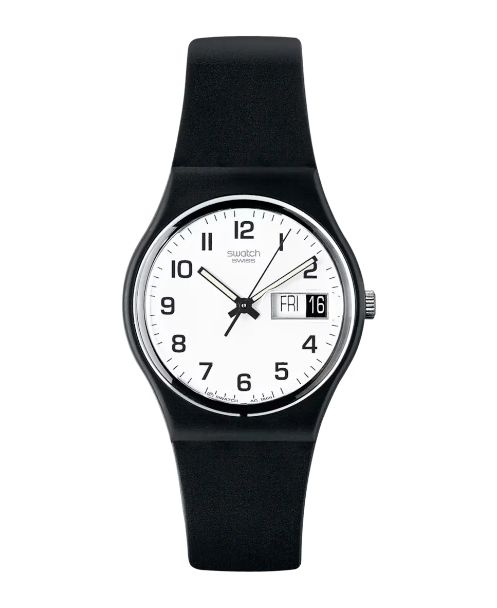 Опять часы с черным ремешком из материала биологического происхождения Swatch, черный
Опять часы с черным ремешком из материала биологического происхождения Swatch, черный