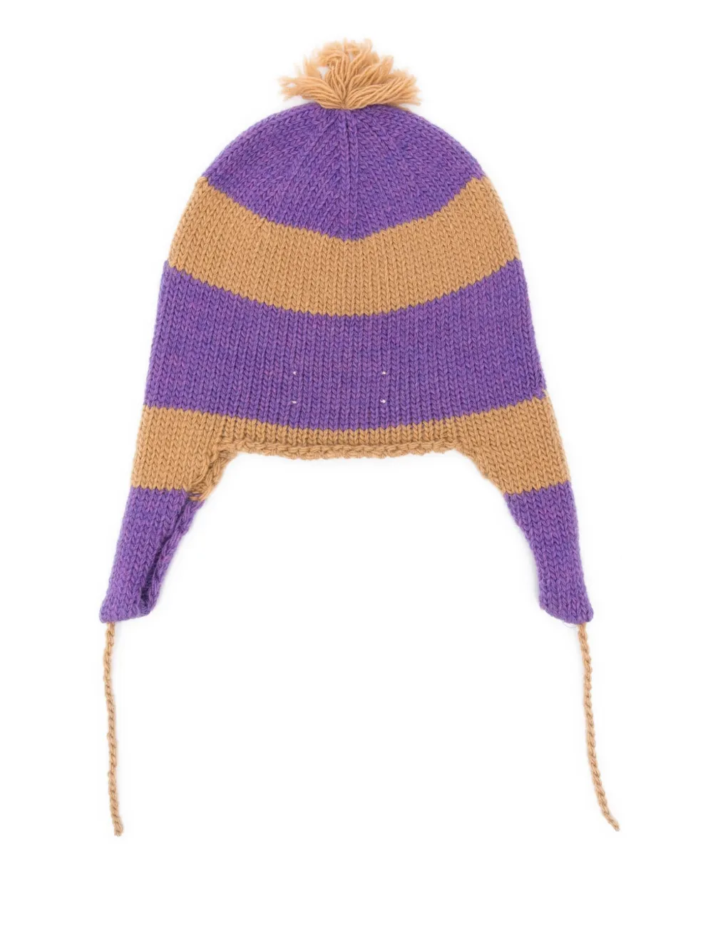 Шапка бини Zebu в полоску с помпоном The Animals Observatory, коричневый
Шапка бини Zebu в полоску с помпоном The Animals Observatory, коричневый