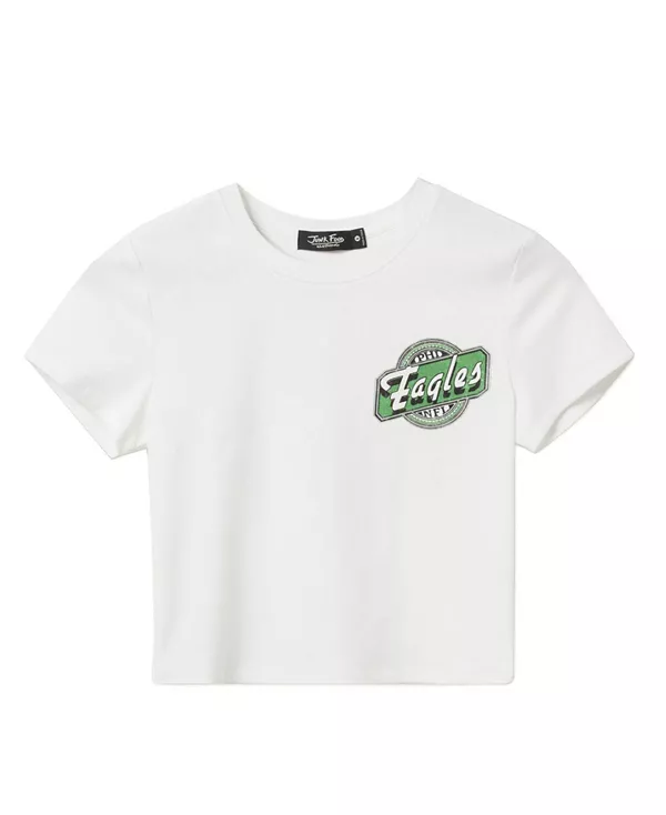 Женская футболка с надписью "NFL Philadelphia Eagles Cheers Baby" Junk Food Clothing, белый
Женская футболка с надписью "NFL Philadelphia Eagles Cheers Baby" Junk Food Clothing, белый