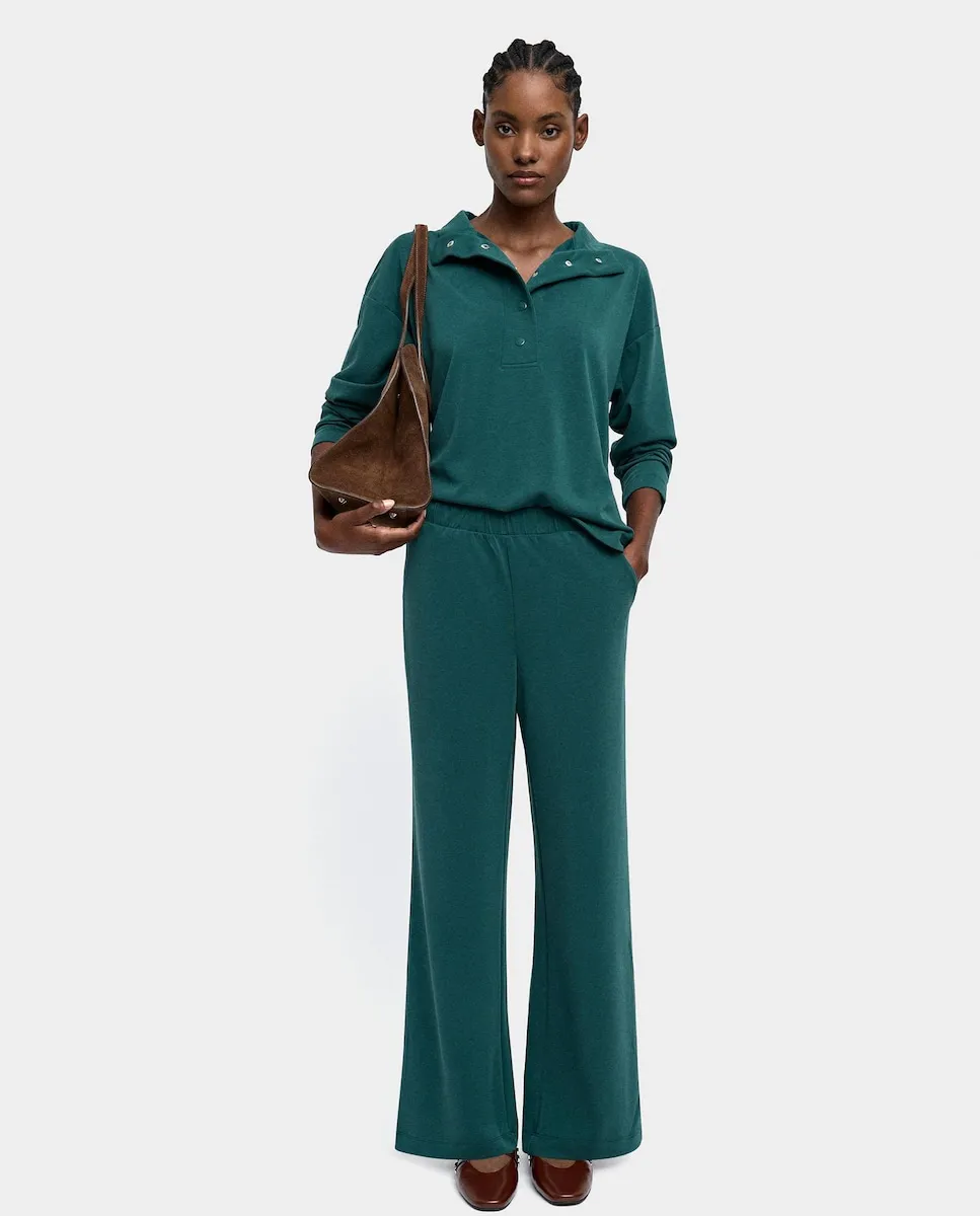 Прямые женские брюки с эластичным поясом без узора Parfois, зеленый
Прямые женские брюки с эластичным поясом без узора Parfois, зеленый