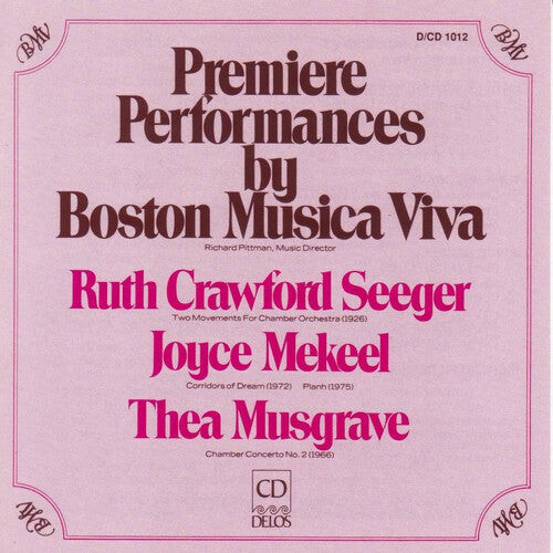 CD диск Boston Musica Viva / Pittman / Musgrave: Premiere Performances
CD диск Boston Musica Viva / Pittman / Musgrave: Premiere Performances