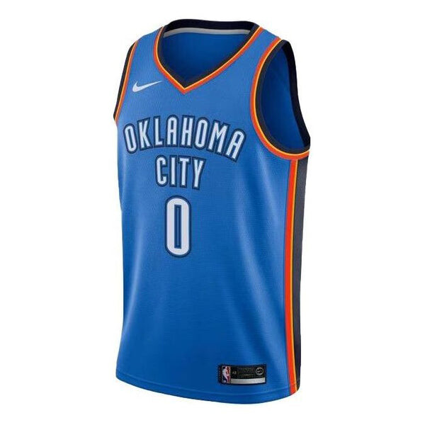 Майка Nike x NBA Oklahoma City Thunder Jerseys 'Russell Westbrook 0', синий
Майка Nike x NBA Oklahoma City Thunder Jerseys 'Russell Westbrook 0', синий