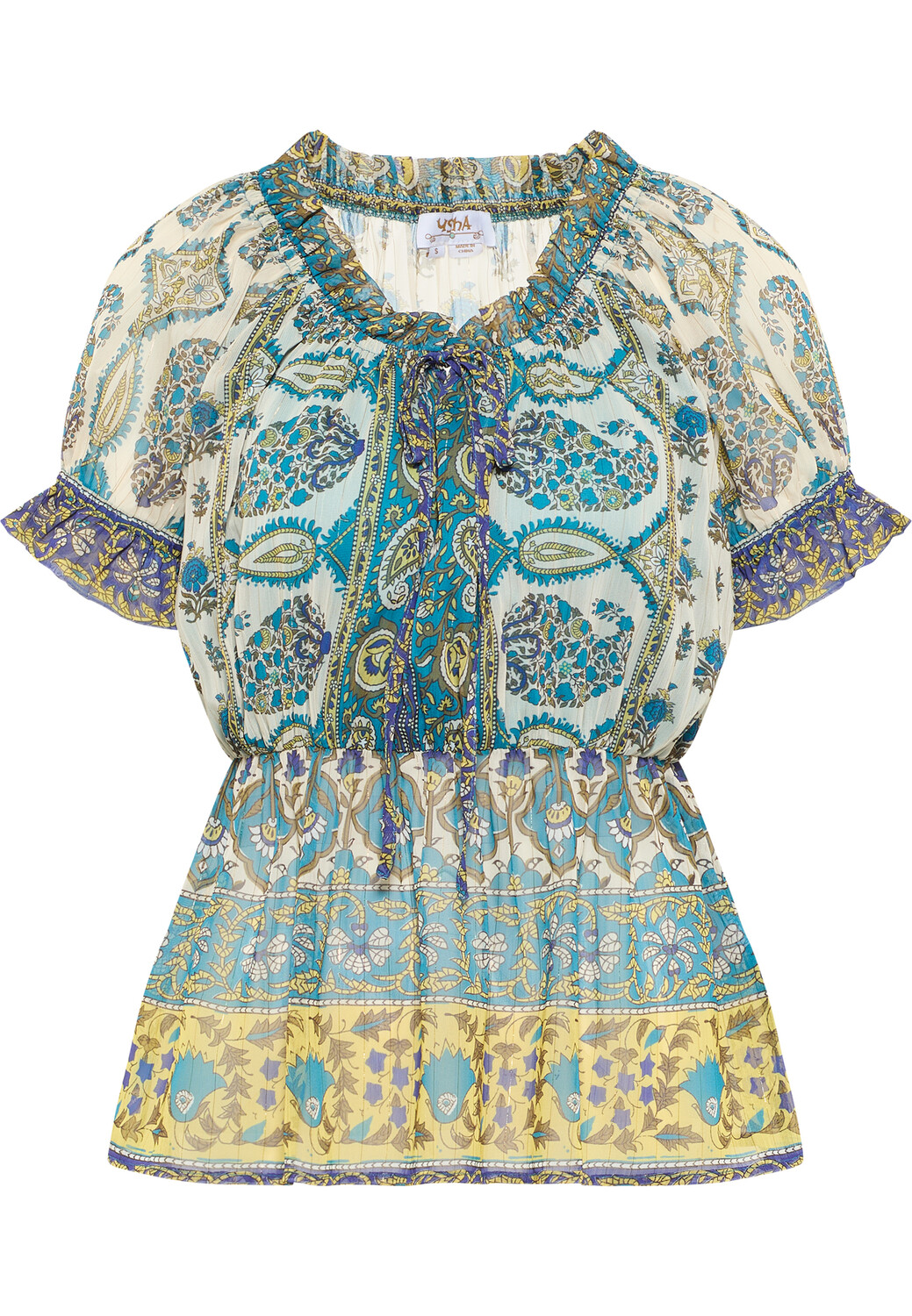 Блуза usha FESTIVAL nshirt Mit Rüschenärmeln, синий
Блуза usha FESTIVAL nshirt Mit Rüschenärmeln, синий