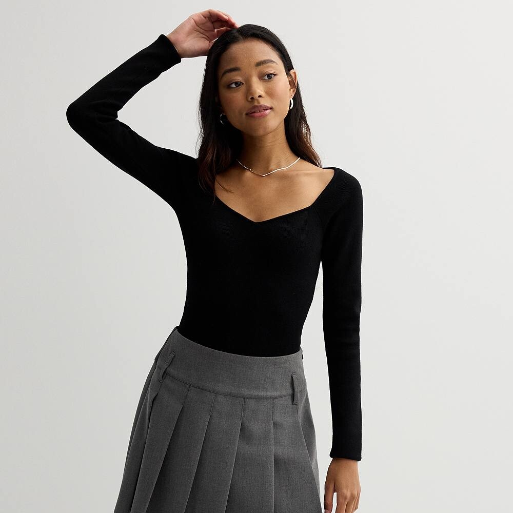 Боди-свитер с длинными рукавами SO для юниоров, черный
Боди-свитер с длинными рукавами SO для юниоров, черный