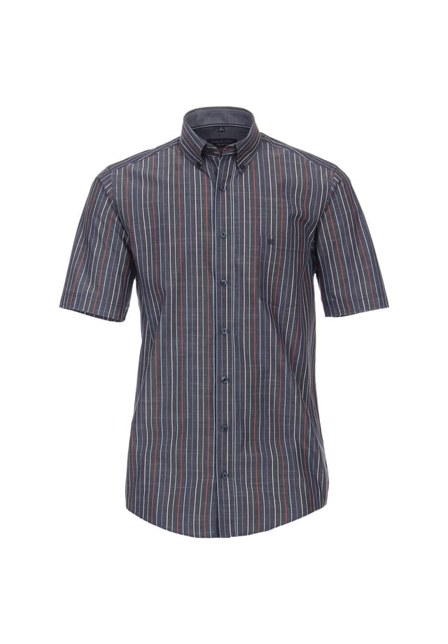 Повседневная рубашка с коротким рукавом в полоску свободного покроя Casamoda, синий
Повседневная рубашка с коротким рукавом в полоску свободного покроя Casamoda, синий