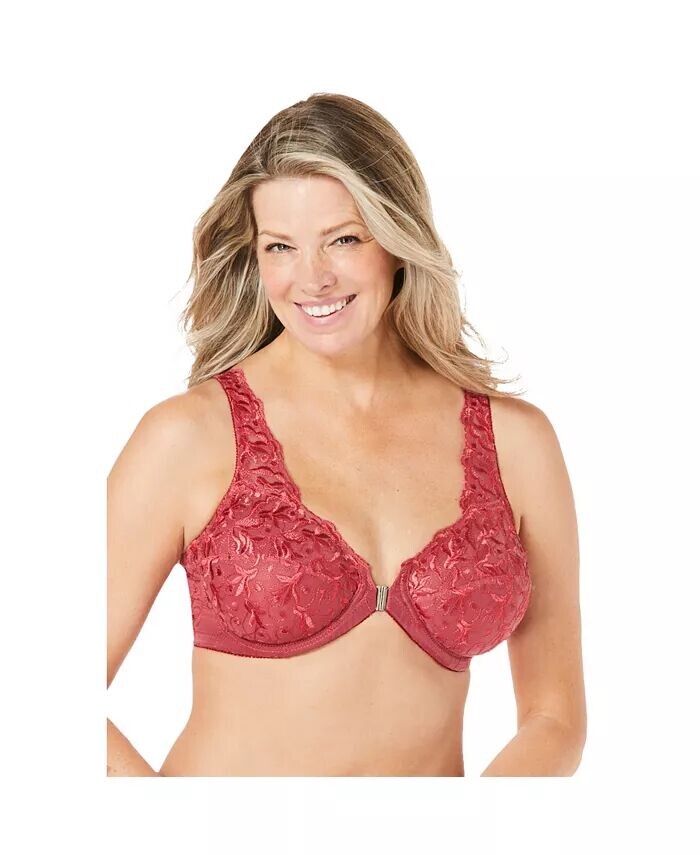 Бюстгальтер на косточках с застежкой спереди и вышивкой больших размеров Amoureuse, красный
Бюстгальтер на косточках с застежкой спереди и вышивкой больших размеров Amoureuse, красный