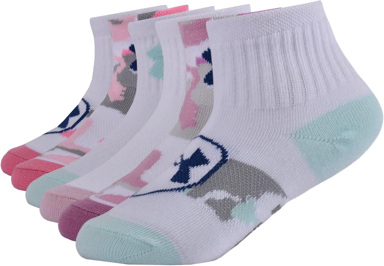 Детские носки Under Armour Multi Pack Quarter, White Camo
Детские носки Under Armour Multi Pack Quarter, White Camo