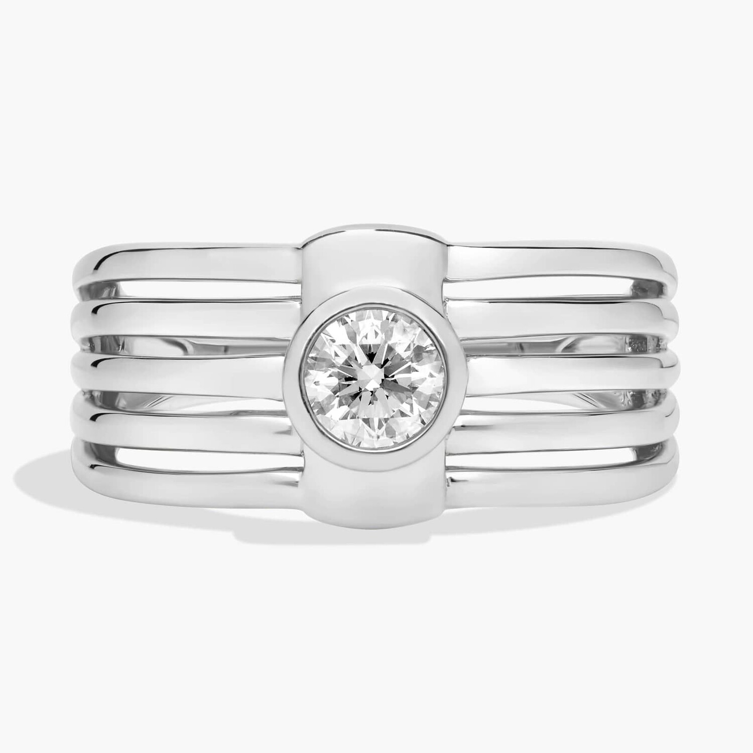 Кольцо с 5 рядами бриллиантов в оправе из белого золота 14 карат Blue Nile
Кольцо с 5 рядами бриллиантов в оправе из белого золота 14 карат Blue Nile