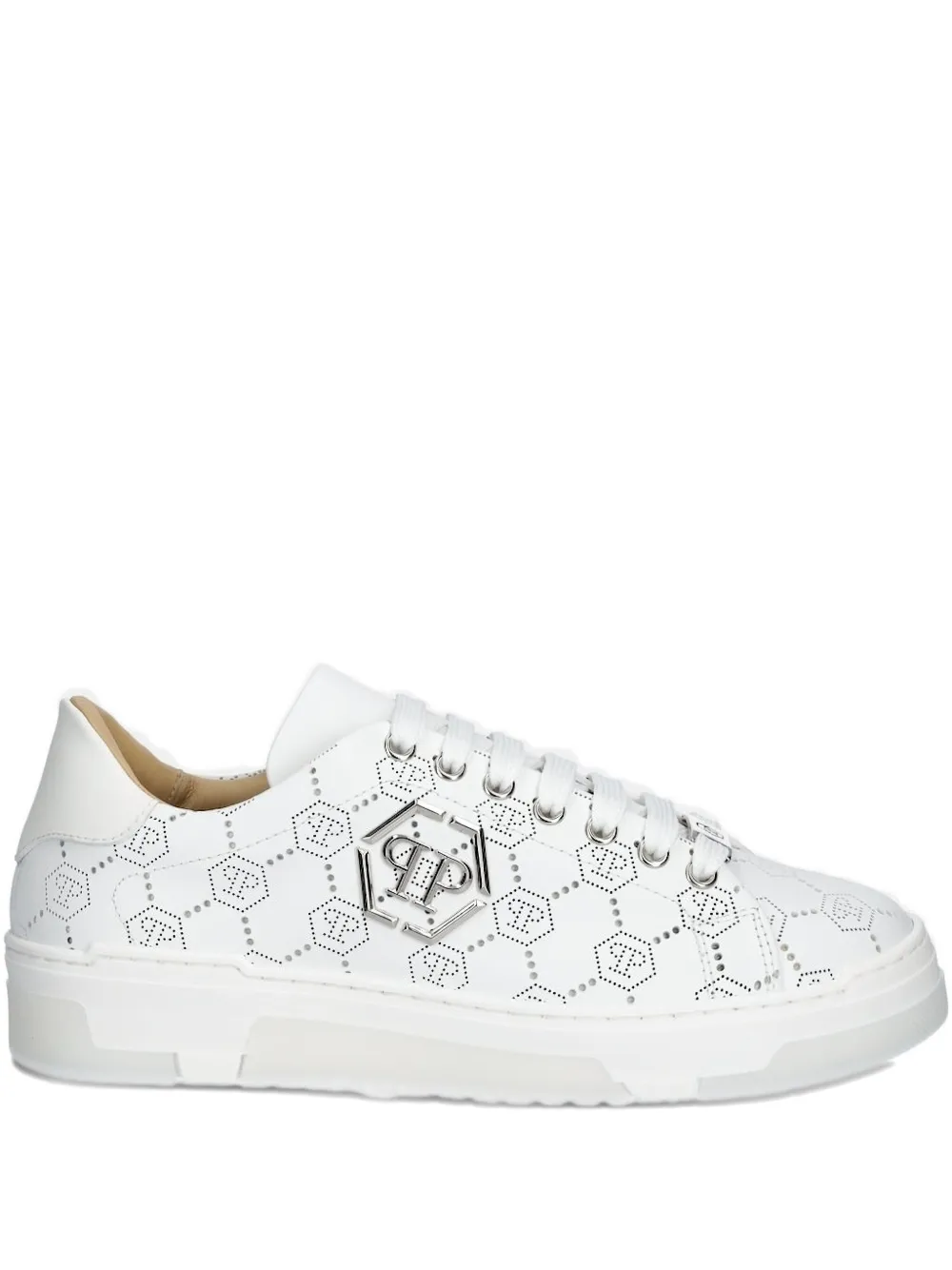 Кроссовки с перфорацией и логотипом Philipp Plein, белый
Кроссовки с перфорацией и логотипом Philipp Plein, белый