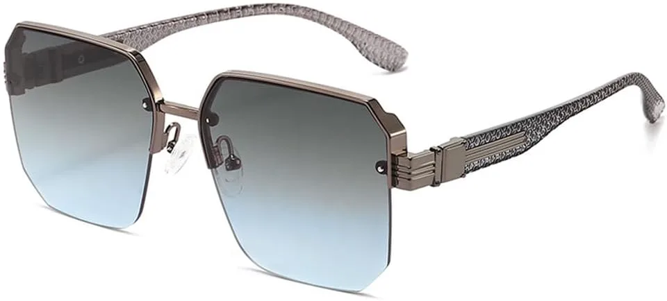 Винтажные солнцезащитные очки без оправы для мужчин, солнцезащитные очки в полуободковой оправе для женщин, градиентные очки, защита от УФ-излучения UV400 HDUBFY, 4
Винтажные солнцезащитные очки без оправы для мужчин, солнцезащитные очки в полуободковой оправе для женщин, градиентные очки, защита от УФ-излучения UV400 HDUBFY, 4