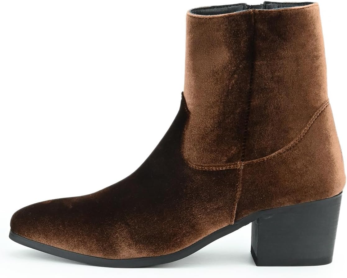 Мужские бархатные ботинки Santimon с высоким каблуком, повседневные, удобные, стильные, с противоскользящей подошвой и боковой молнией, коричневый
Мужские бархатные ботинки Santimon с высоким каблуком, повседневные, удобные, стильные, с противоскользящей подошвой и боковой молнией, коричневый