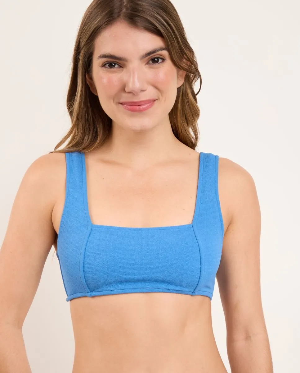 Однотонный спортивный бикини-топ с подкладкой Río de Sol, синий 
Однотонный спортивный бикини-топ с подкладкой Río de Sol, синий