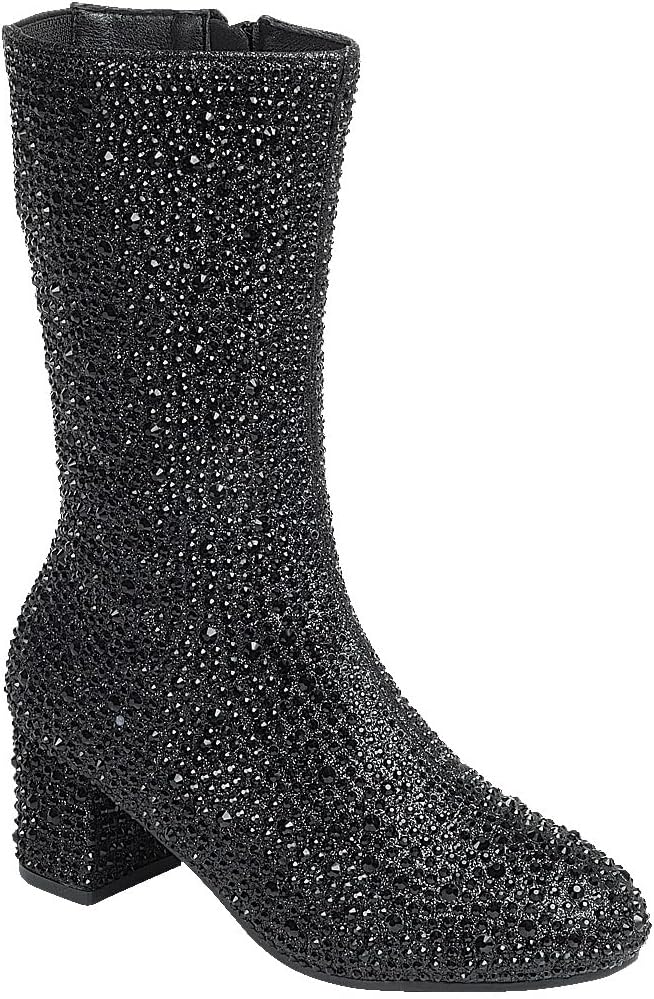 Сапоги ABSOLEX для девочек с круглым носком, стразами, до колена, на низком широком каблуке, Black
Сапоги ABSOLEX для девочек с круглым носком, стразами, до колена, на низком широком каблуке, Black