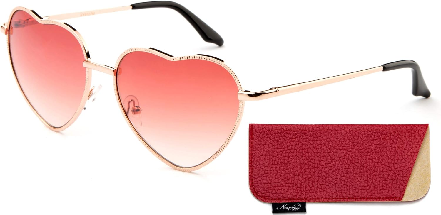 Женские солнцезащитные очки в форме сердца, металлическая оправа, пружинный шарнир, очаровательные авиаторы, зеркальные линзы с эффектом вспышки Newbee Fashion Sunglasses, Red
Женские солнцезащитные очки в форме сердца, металлическая оправа, пружинный шарнир, очаровательные авиаторы, зеркальные линзы с эффектом вспышки Newbee Fashion Sunglasses, Red