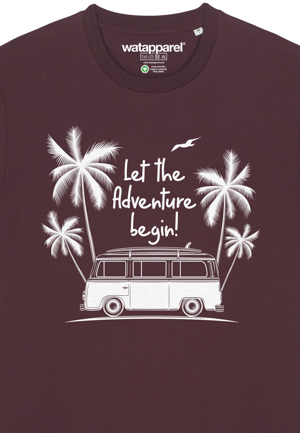 Футболка с принтом LET THE ADVENTURE BEGIN watapparel, темно-красный
Футболка с принтом LET THE ADVENTURE BEGIN watapparel, темно-красный