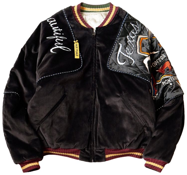 Куртка-бомбер Kapital Velveteen Sham, черная
Куртка-бомбер Kapital Velveteen Sham, черная