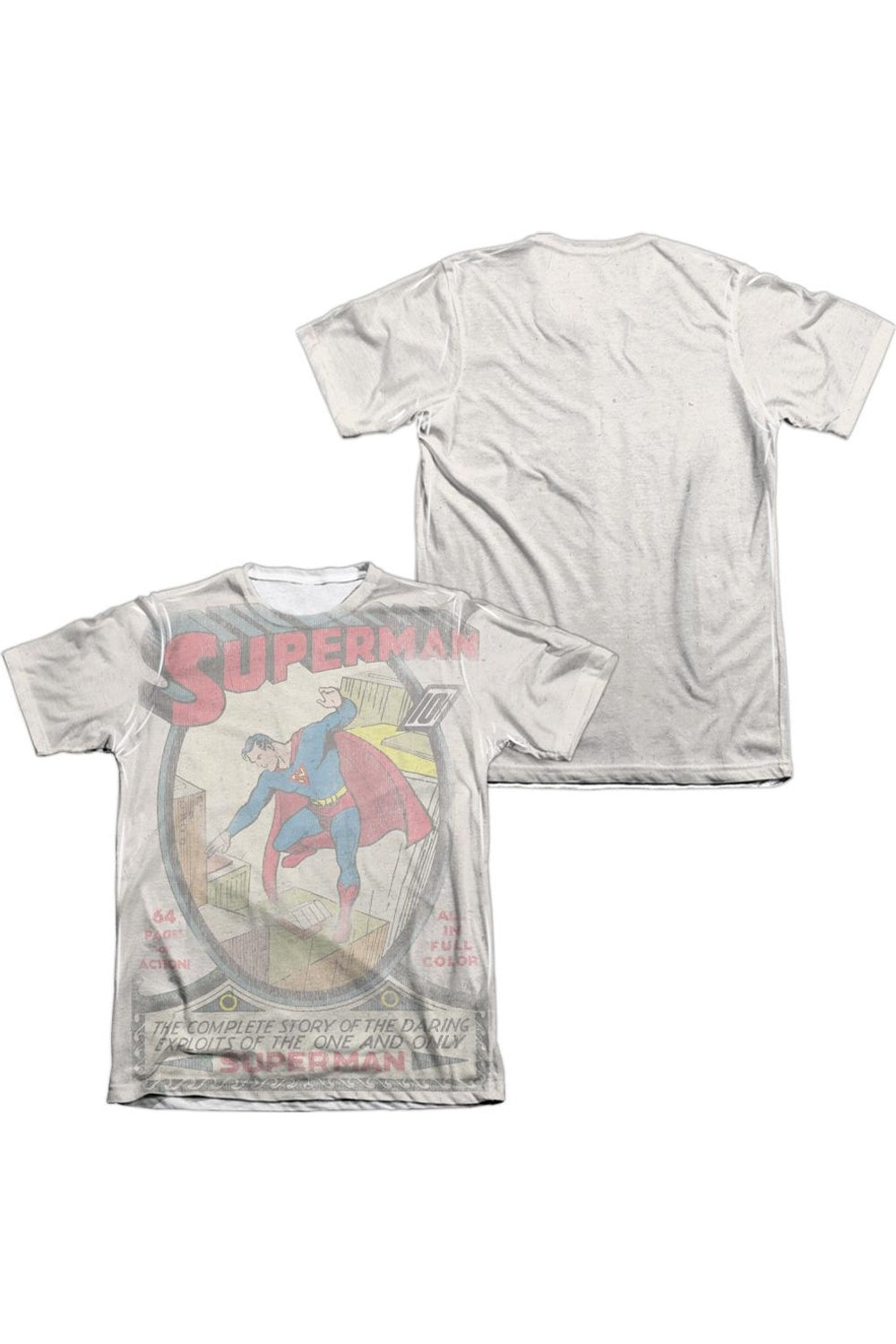 Футболка с коротким рукавом DC Comics Superman #1 Distressed (принт спереди/сзади) для взрослых 65/35 поли/хлопок Gildan, белый
Футболка с коротким рукавом DC Comics Superman #1 Distressed (принт спереди/сзади) для взрослых 65/35 поли/хлопок Gildan, белый