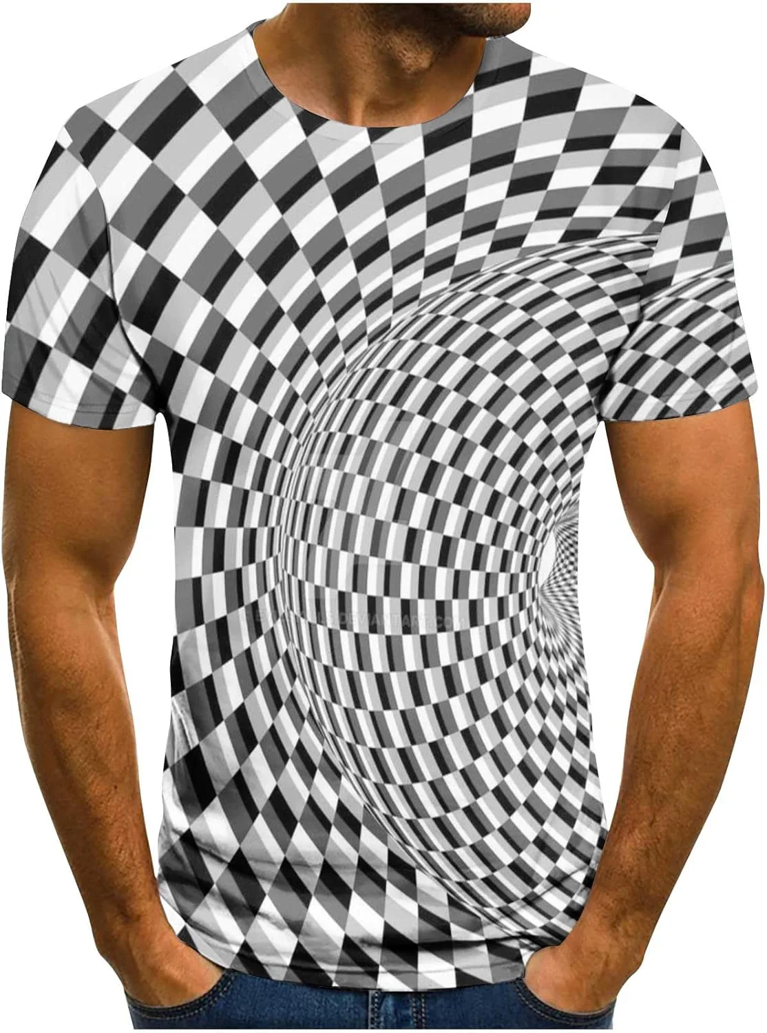 Футболка с оптической иллюзией для мужчин, короткий рукав, 3D принт Sdeycui
Футболка с оптической иллюзией для мужчин, короткий рукав, 3D принт Sdeycui