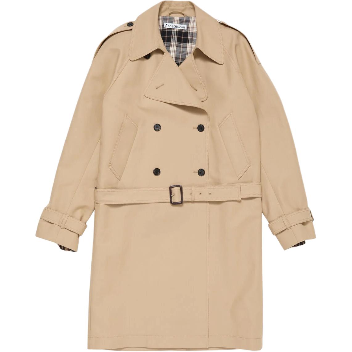 Двубортный тренч с поясом Acne Studios, бежевый
Двубортный тренч с поясом Acne Studios, бежевый