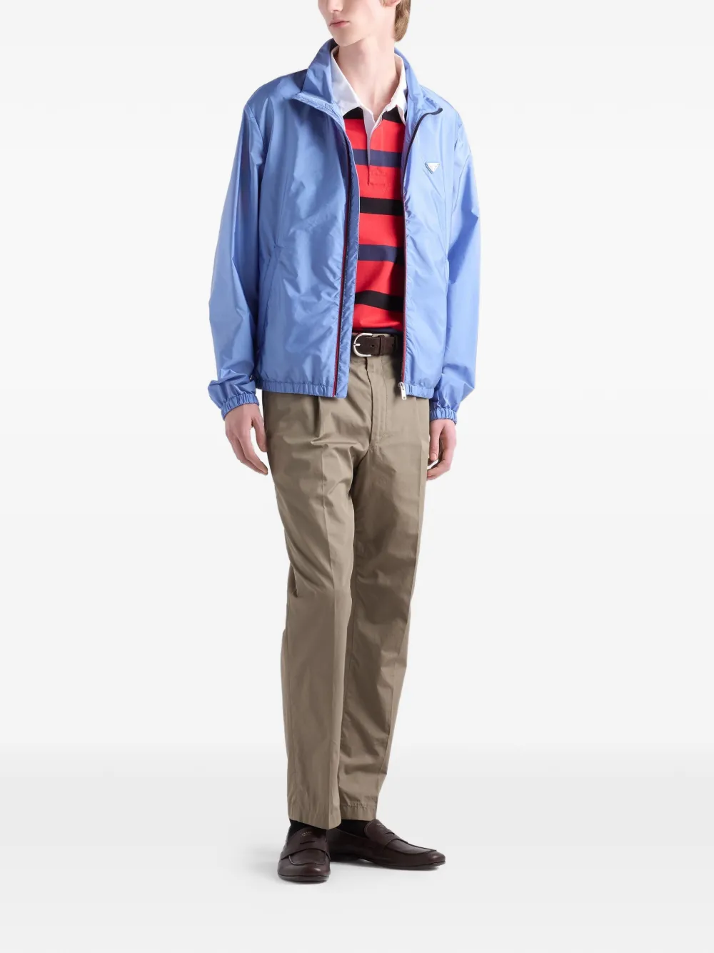 Куртка с логотипом на пластине и длинными рукавами Prada, синий
Куртка с логотипом на пластине и длинными рукавами Prada, синий