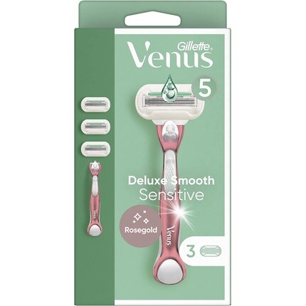 Женская бритва Venus Deluxe Smooth Sensitive, 3 шт., упаковка из 3 шт., Gillette
Женская бритва Venus Deluxe Smooth Sensitive, 3 шт., упаковка из 3 шт., Gillette