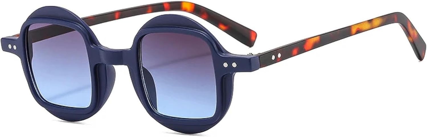 Круглые солнцезащитные очки для женщин в стиле ретро-панк с прозрачными градиентными линзами и защитой от УФ-излучения UV400; мужские очки с заклепками, двухцветные UATXTAU, Blue Gray Blue
Круглые солнцезащитные очки для женщин в стиле ретро-панк с прозрачными градиентными линзами и защитой от УФ-излучения UV400; мужские очки с заклепками, двухцветные UATXTAU, Blue Gray Blue