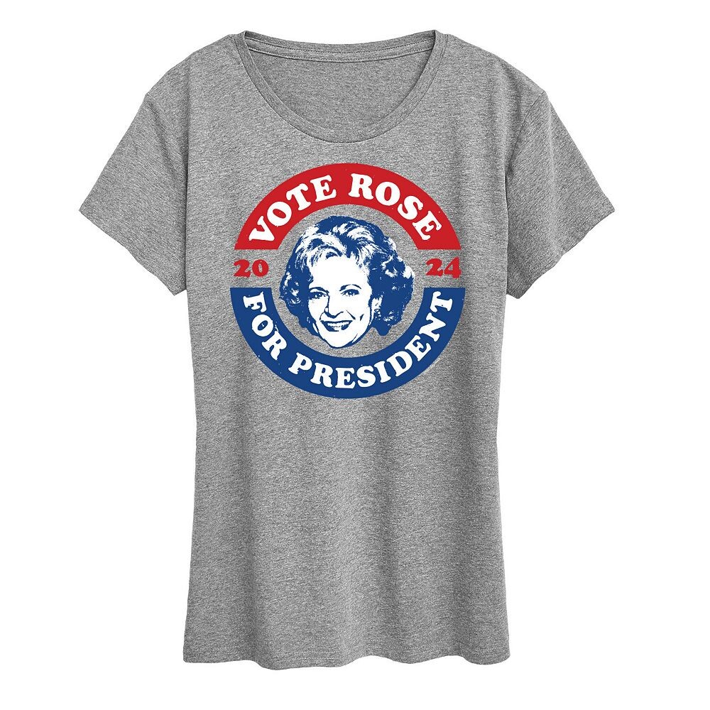 Женская футболка с рисунком Golden Girls President Rose Licensed Character, цвет Heather Gray
Женская футболка с рисунком Golden Girls President Rose Licensed Character, цвет Heather Gray