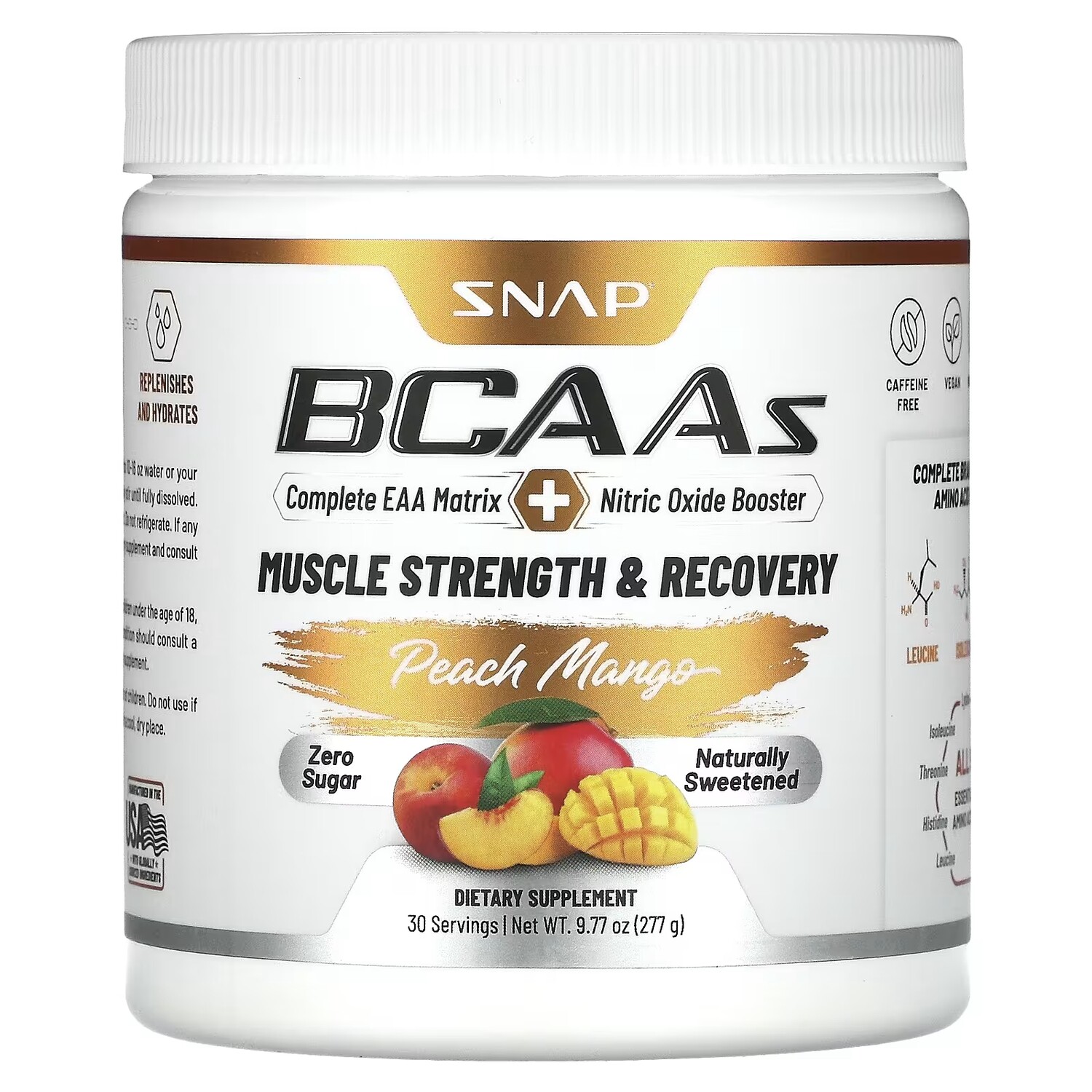Добавка Snap Supplements BCAA персик и манго, 277 г
Добавка Snap Supplements BCAA персик и манго, 277 г