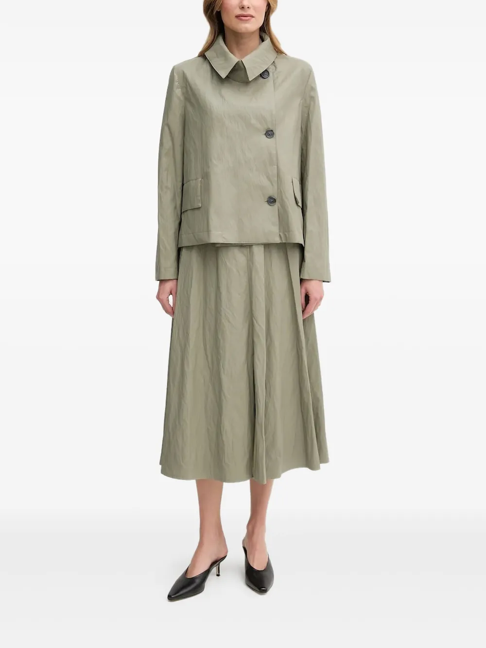 Пальто с асимметричной застежкой на пуговицы Sandro Ferrone, зеленый
Пальто с асимметричной застежкой на пуговицы Sandro Ferrone, зеленый