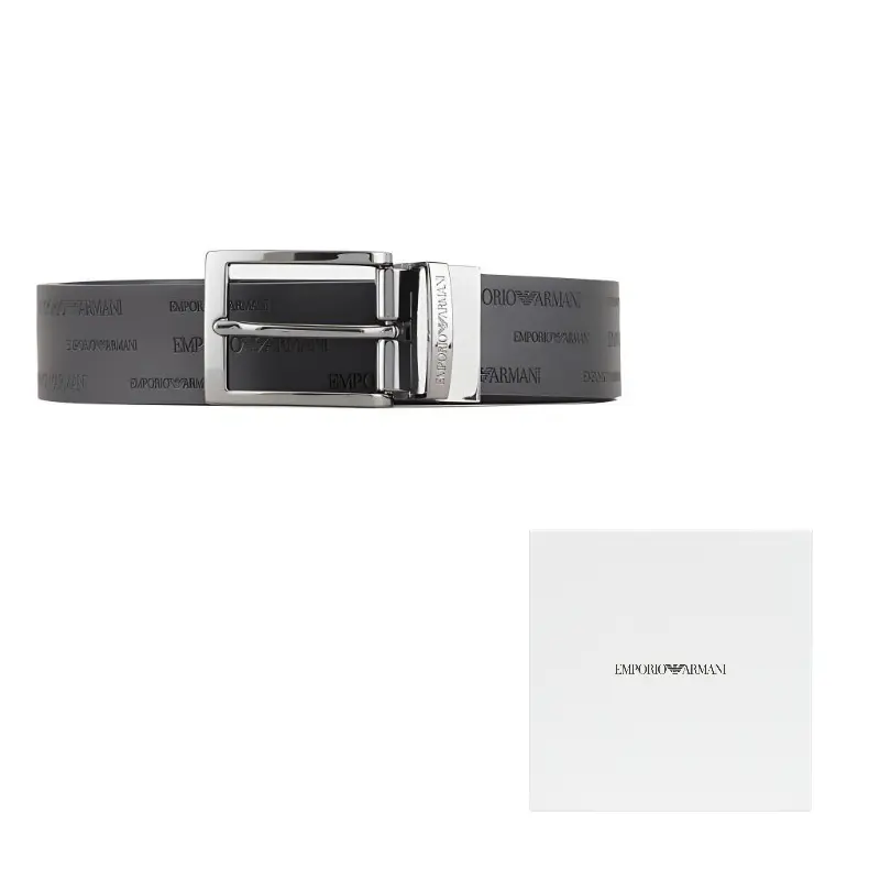 Ремень реверсивный с тиснением логотипа EMPORIO ARMANI, черный/темно-синий
Ремень реверсивный с тиснением логотипа EMPORIO ARMANI, черный/темно-синий